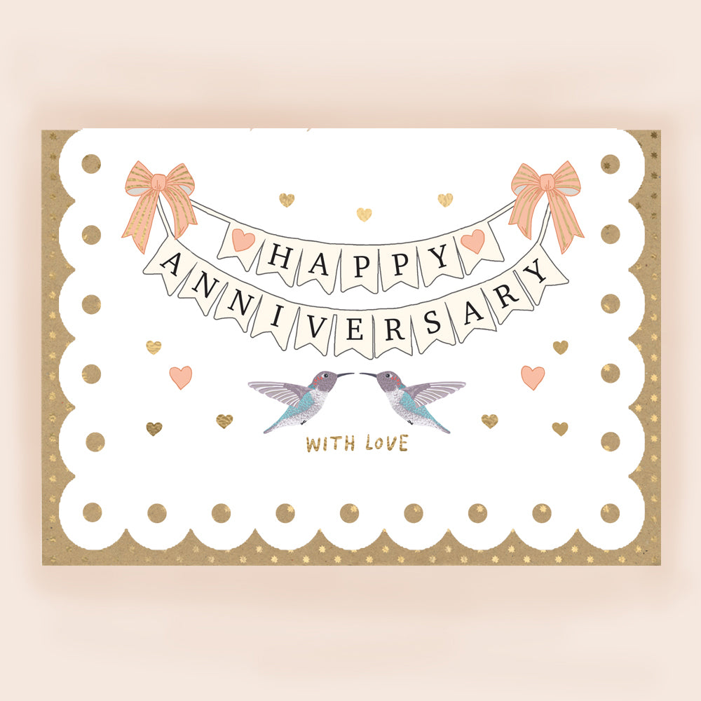 BR002-Apple & Clover-Anniversary Card With Broderie Border-Card-Broderie
