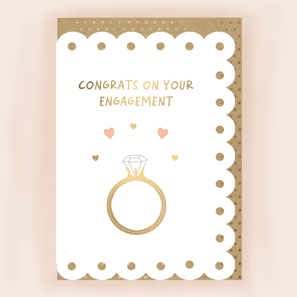 BR026-Apple & Clover-Engagement Card With Broderie Border-Card-Broderie