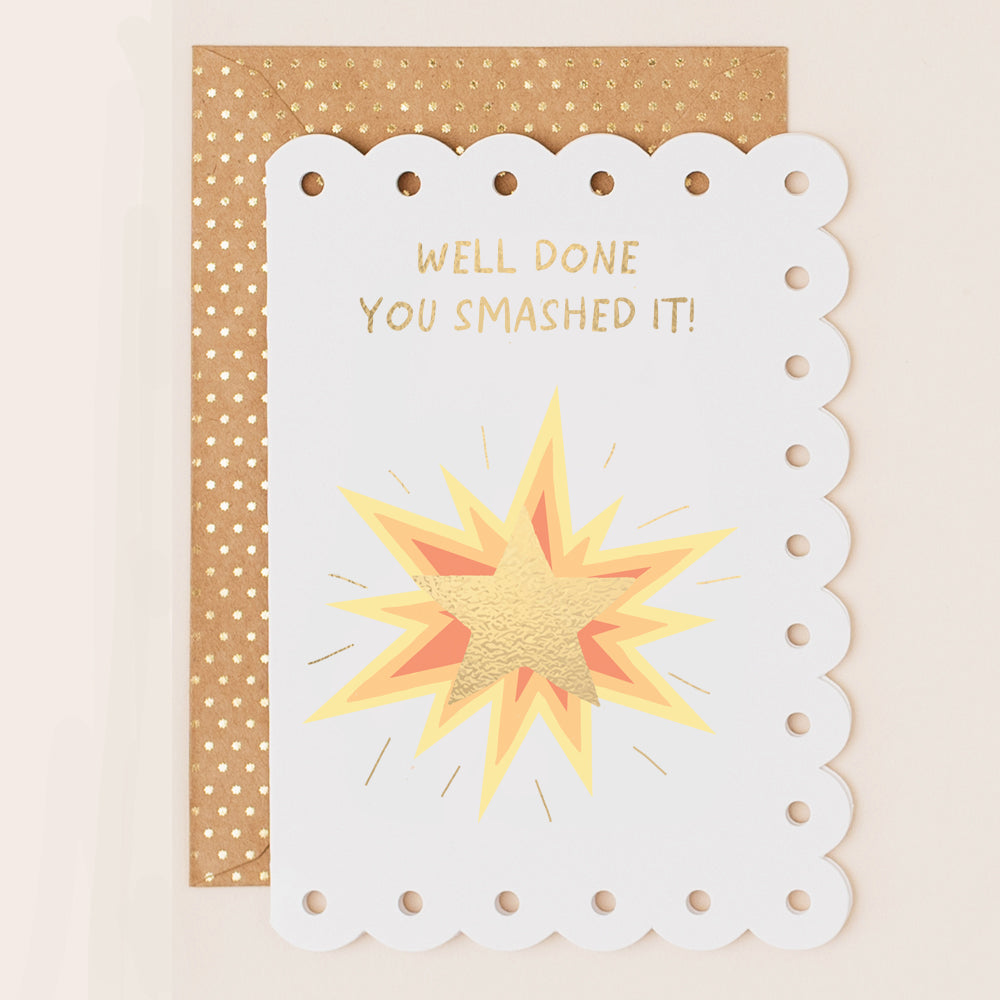 BR036-Apple & Clover-Well Done Card You Smashed It-Card-Broderie