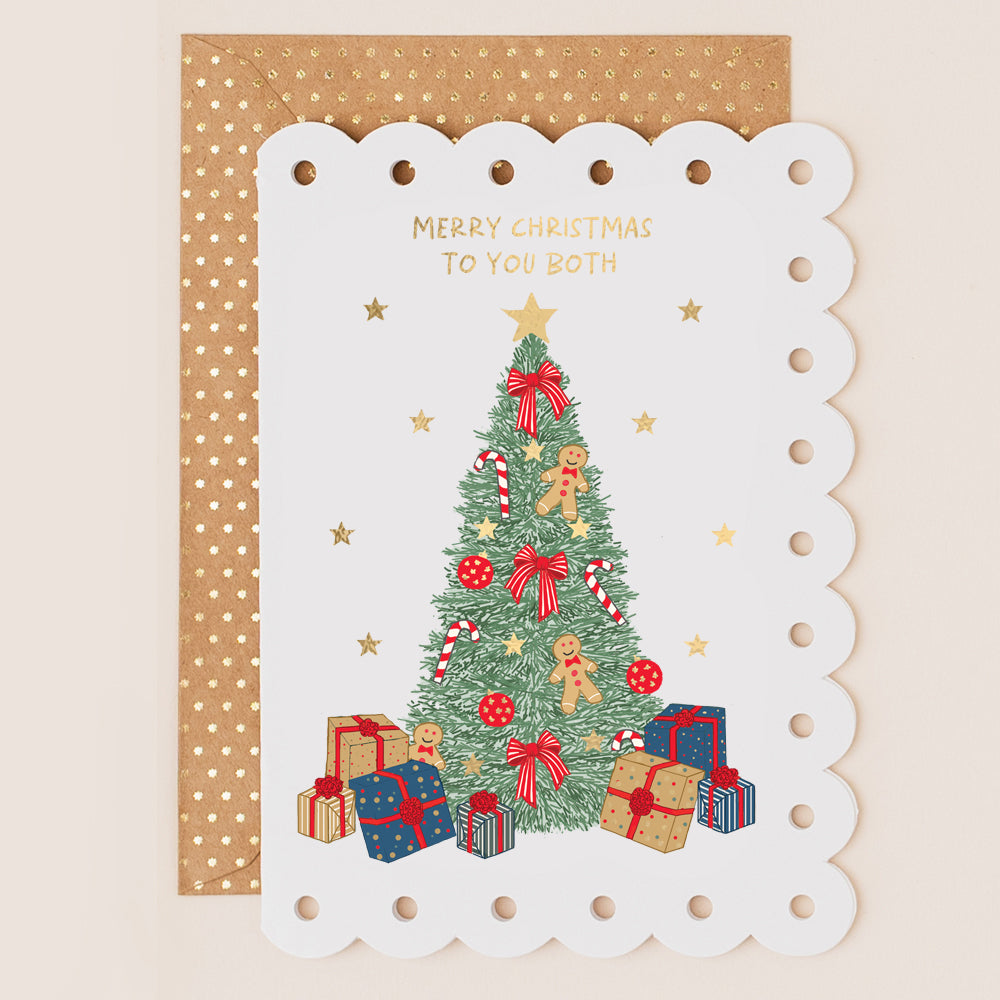 BR097-Apple & Clover-Both Of You Christmas Tree-Xmas Card-Broderie