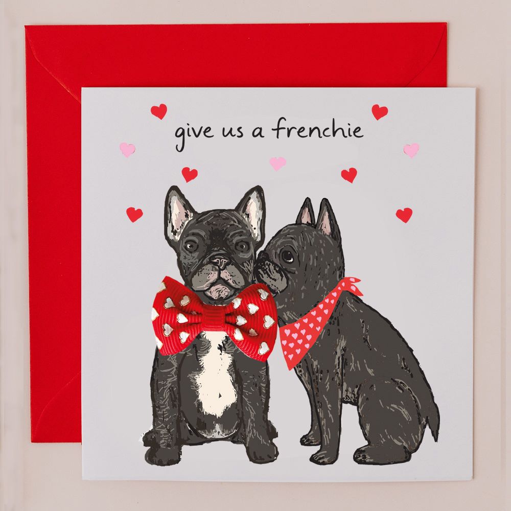 BW045-Apple & Clover-Give Us A Frenchie-Card-Bow