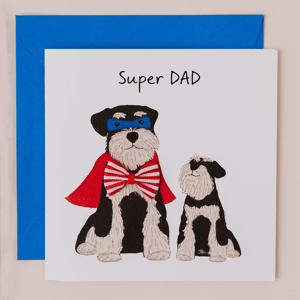 BW120-Apple & Clover-Schnauzer-Card-Bow