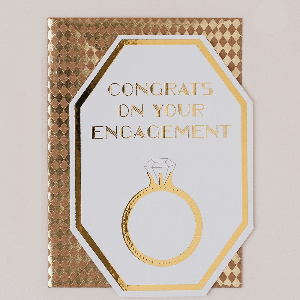 DC030-Apple & Clover-Congrats Engagement Card-Card-Deco Collection