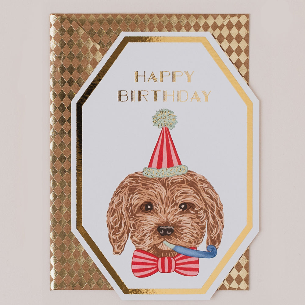 DC052-Apple & Clover-Birthday Card Party Dog-Card-Deco Collection