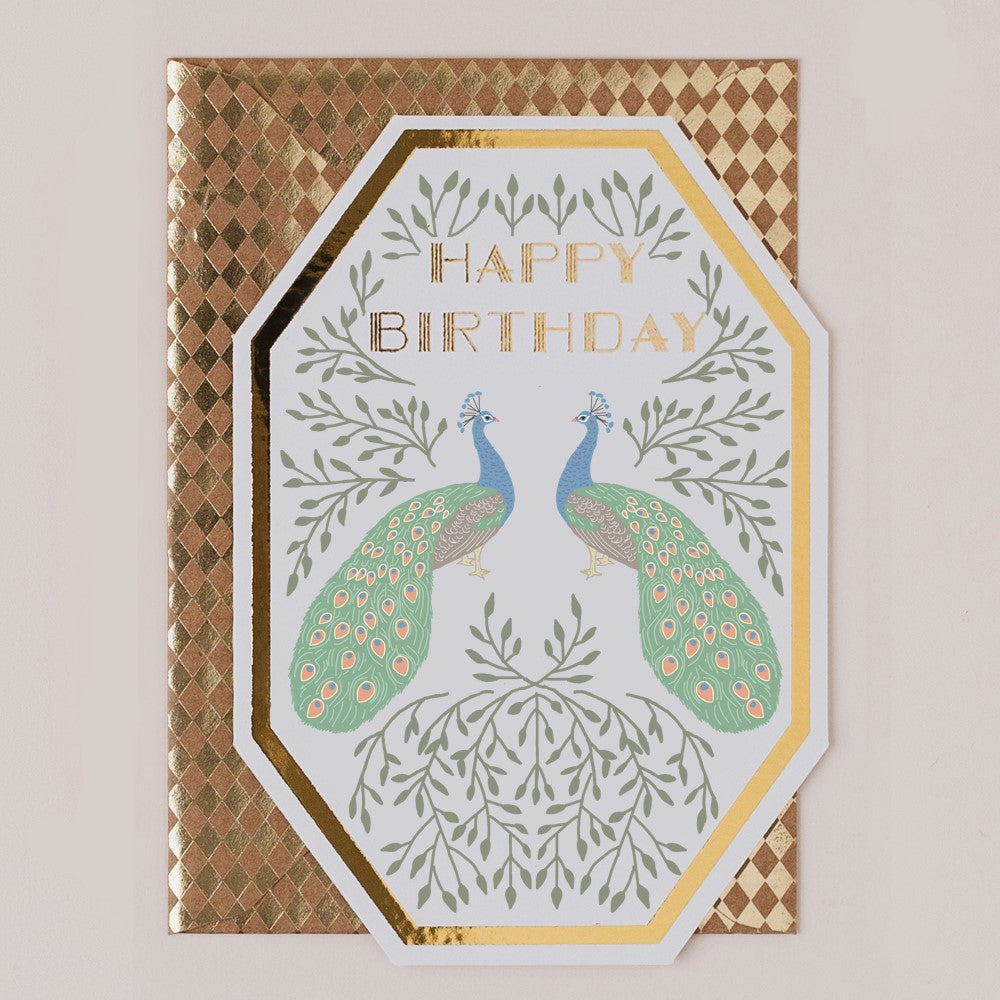 DC101-Apple & Clover-Birthday Peacock Card-Card-Deco Collection