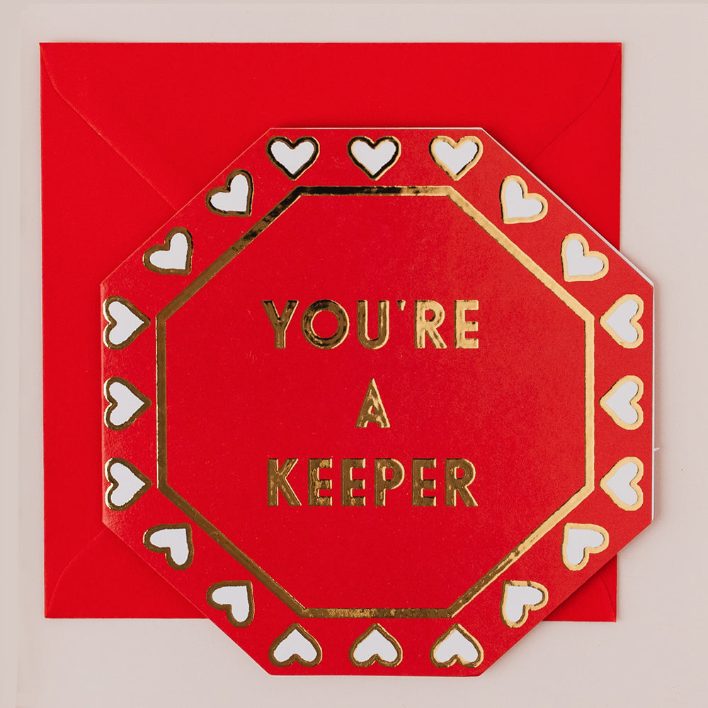 HE099-Apple & Clover-You'Re A Keeper-Card-Henley