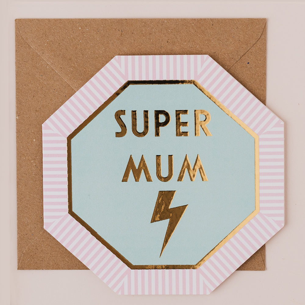HE111-Apple & Clover-Super Mum Lightning-Card-Henley