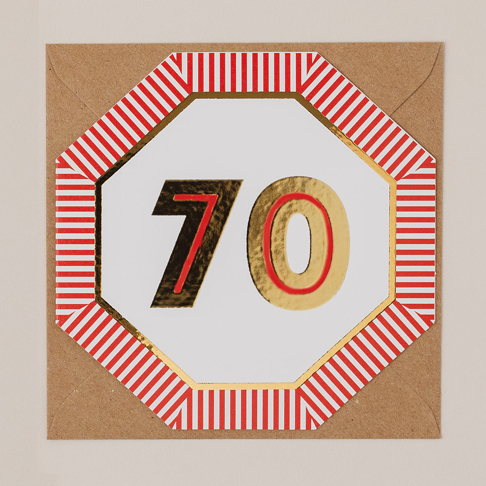 HE121-Apple & Clover-Age 70 Birthday-Card-Henley