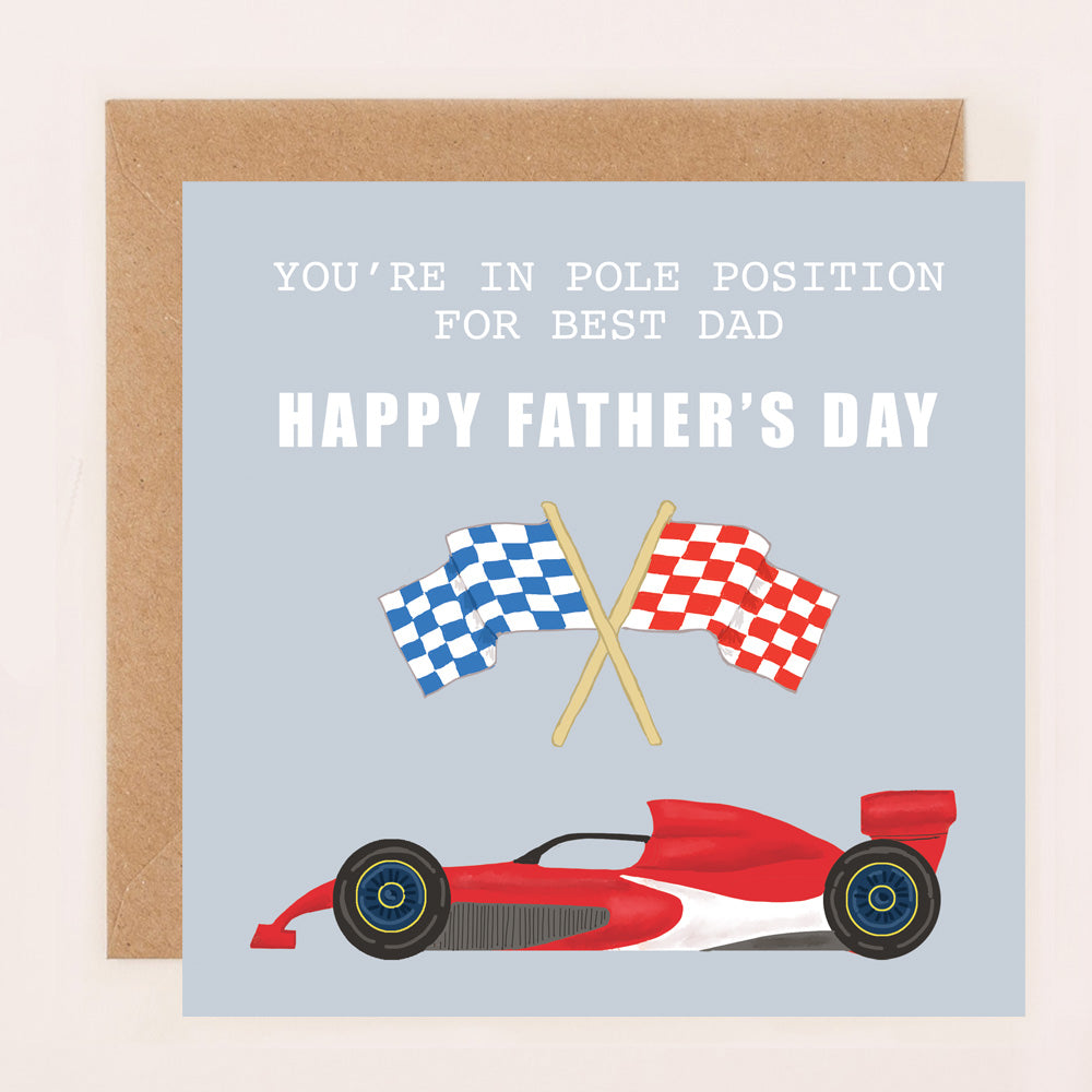 MN065-Apple & Clover-Racing Sports Car Dad-Card-Graphic