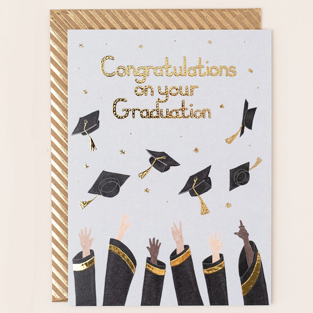 RE087-Apple & Clover-Graduation Hats In The Air Card-Card-Reflections