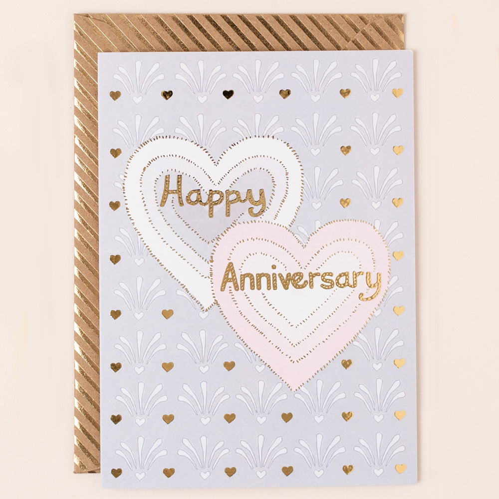 RE113-Apple & Clover-Anniversrsay Duo Heart Card-Card-