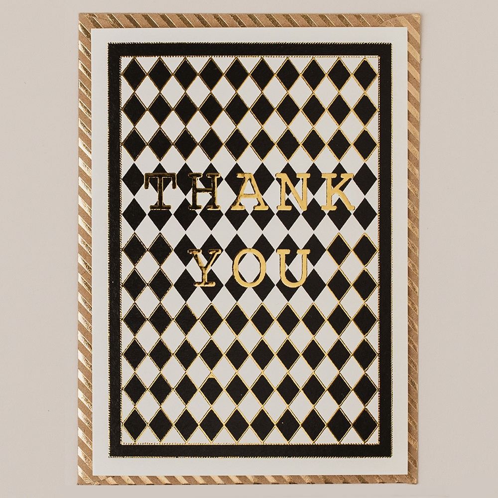 RE329-Apple & Clover-Thank You Harlequin-Card-Reflections
