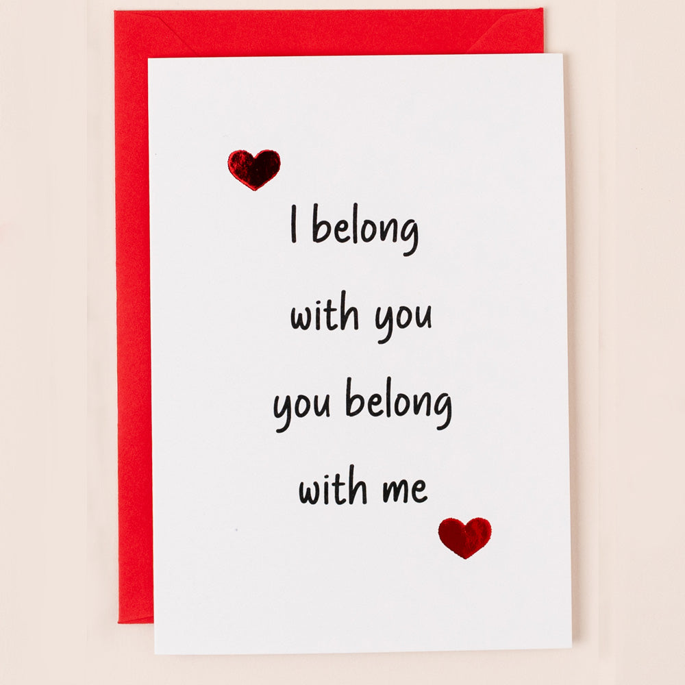 SN003-Apple & Clover-Valentines Card I Belong To You-Card-Song Collection