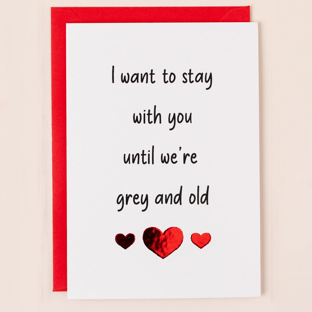 SN007-Apple & Clover-Valentines Card Grey & Old-Card-Song Collection