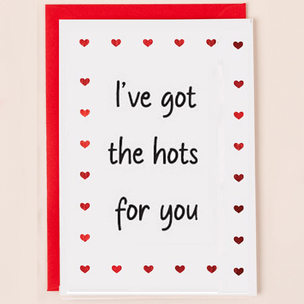 SN010-Apple & Clover-Valentines I'Ve Got The Hots For You-Card-Song Collection