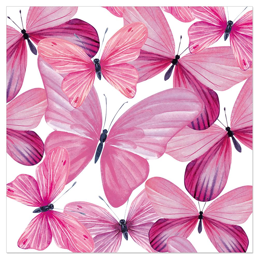 133341-Artebene-Butterflies Pink-Napkin-