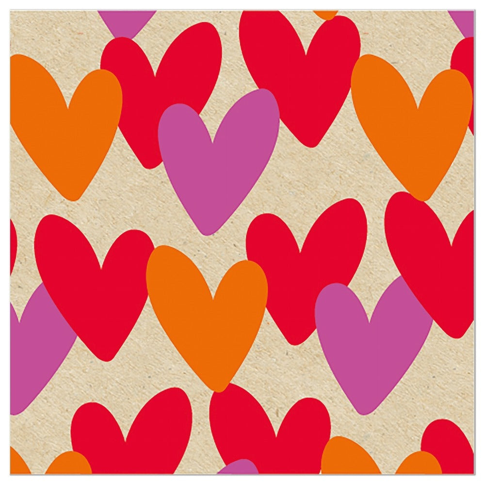 133481-Artebene-Hearts Pink Orange-Napkin-
