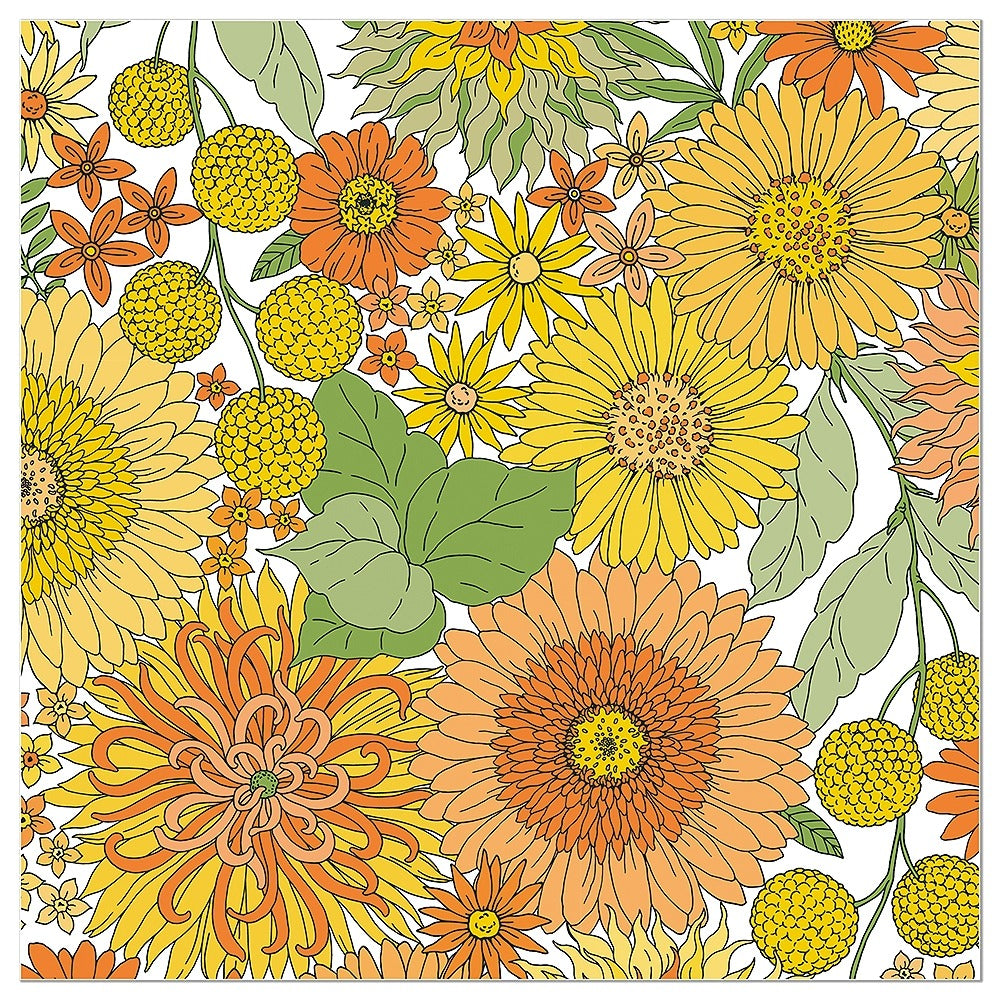 133501-Artebene-Blossom Yellow Orange-Napkin-