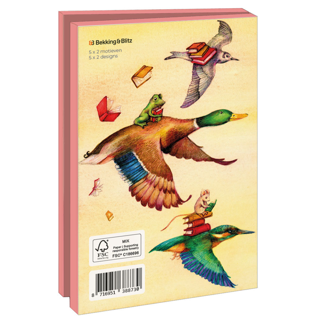 MCW321-Bekking & Blitz-10 X Card Folder With Envelopes 2 Designs Small: Books Gea Valk-Notewallet-
