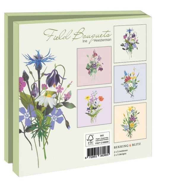 WMC1332-Bekking & Blitz-�Field Bouquets Ine Heesterman-Notewallet-Card Folders