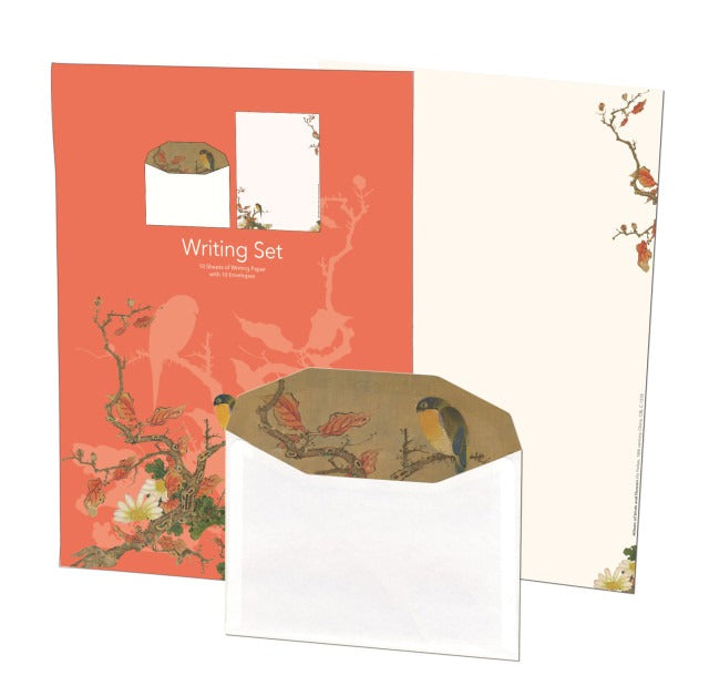 WS867-Bekking & Blitz-Album Of Birds And Flowers (Rood) Hu Feitao Chester Beatty-Writing Sets-Writing Sets With Envelopes