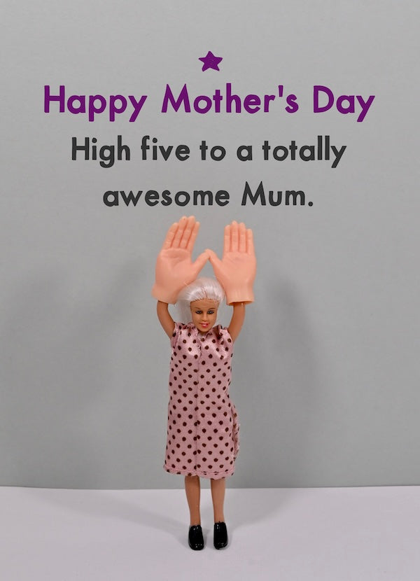 JJOC070-Bold & Bright-High Five Mum-Card-