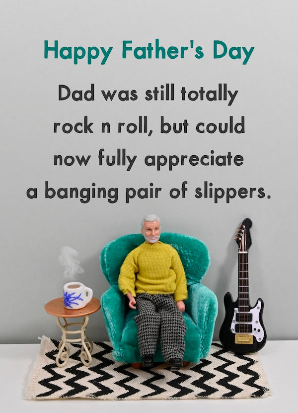 JJOC080-Bold & Bright-Fathers Day Slippers-Card-