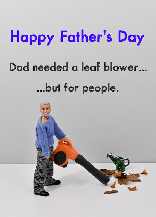 JJOC082-Bold & Bright-Dad Leaf Blower-Card-