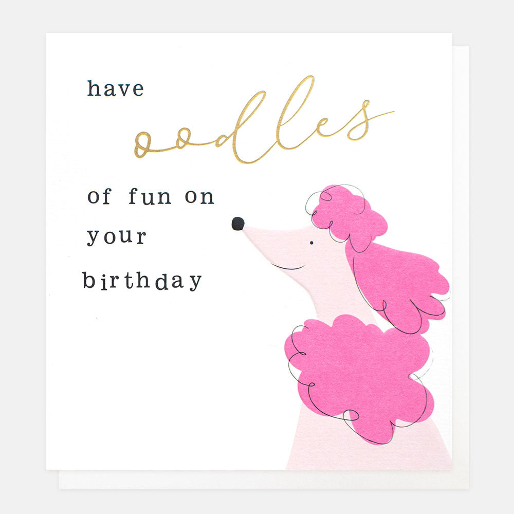ACT014-Caroline G-Have Oodles Of Fun On Your Birthday Poodle-Card-