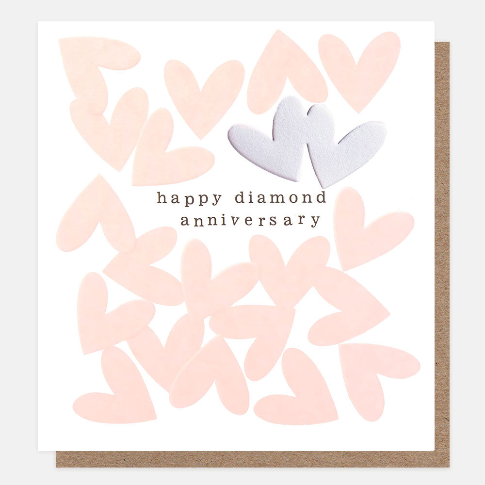 ANN005-Caroline G-Happy Diamond Anniversary Hearts-Card-Anniversary