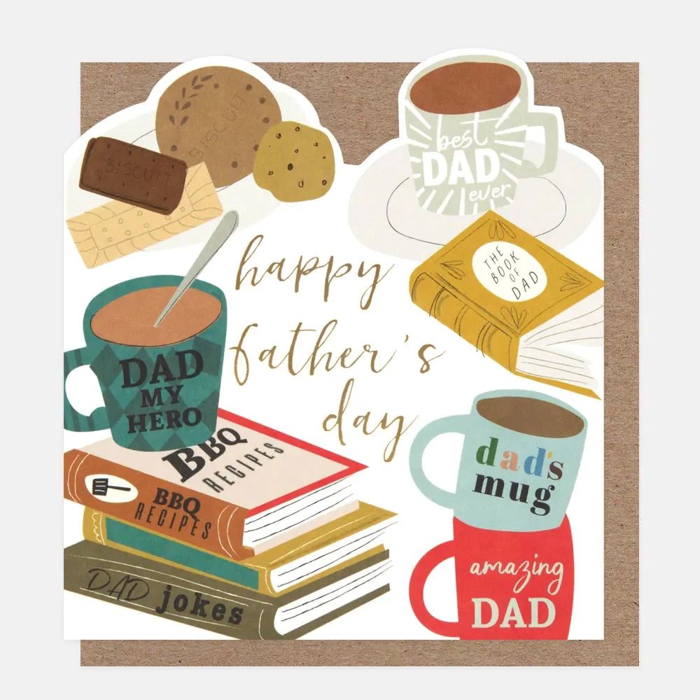AST013-Caroline G-Happy Father'S Day Books Mugs & Biscuits-Card-Assortment