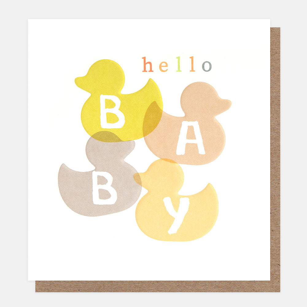 BAB017-Caroline G-Hello Baby Rubber Ducks-Card-Baby