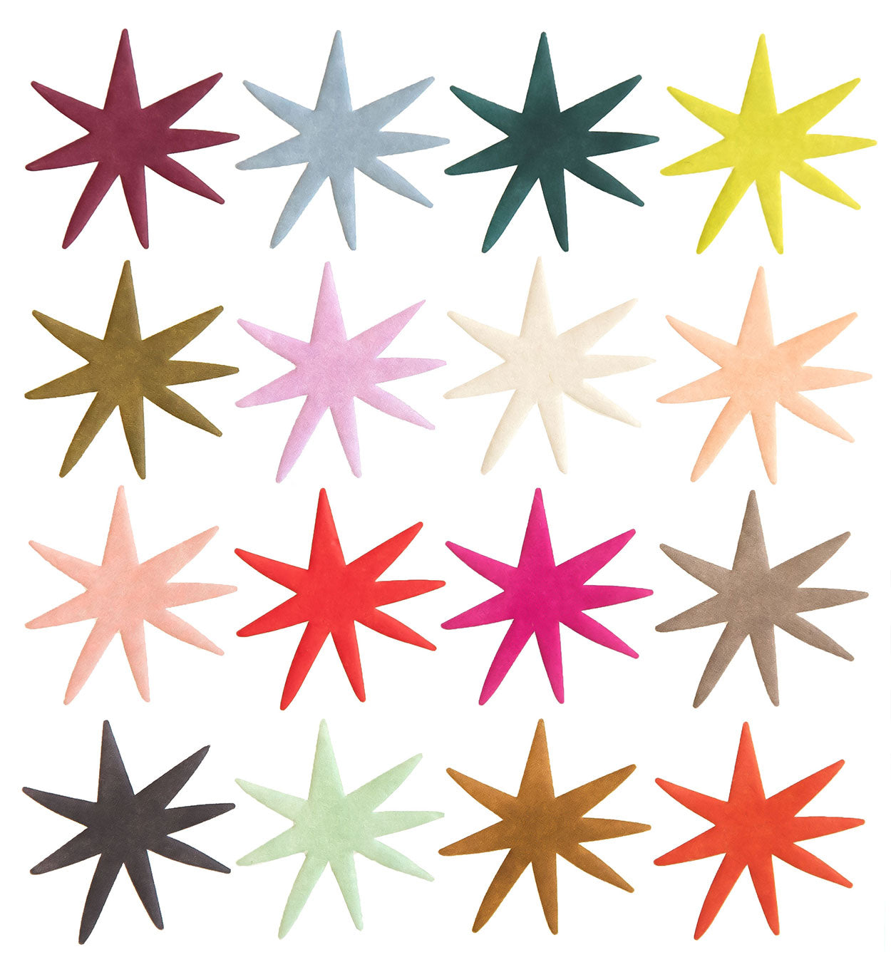 BLA009-Caroline G-Blank Colourful Stars Grid-Card-