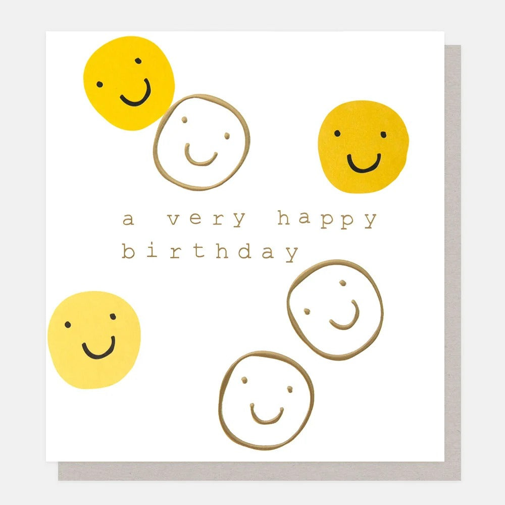 CFT011-Caroline G-Smiley Faces A Very Happy Birthday-Card-Confetti