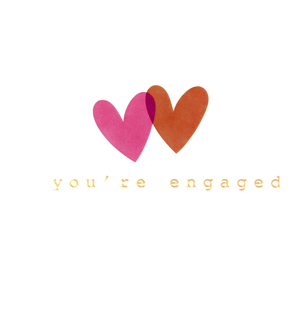 ENG004-Caroline G-You'Re Engaged Pair Of Overlapping Hearts-Card-