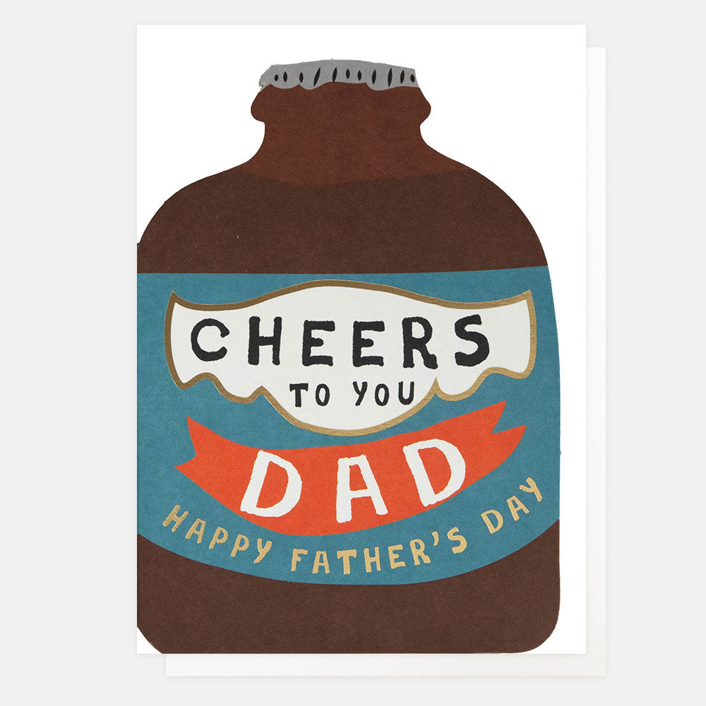 FTH021-Caroline G-Cheers To You Dad Happy Father'S Day Bottle-Card-