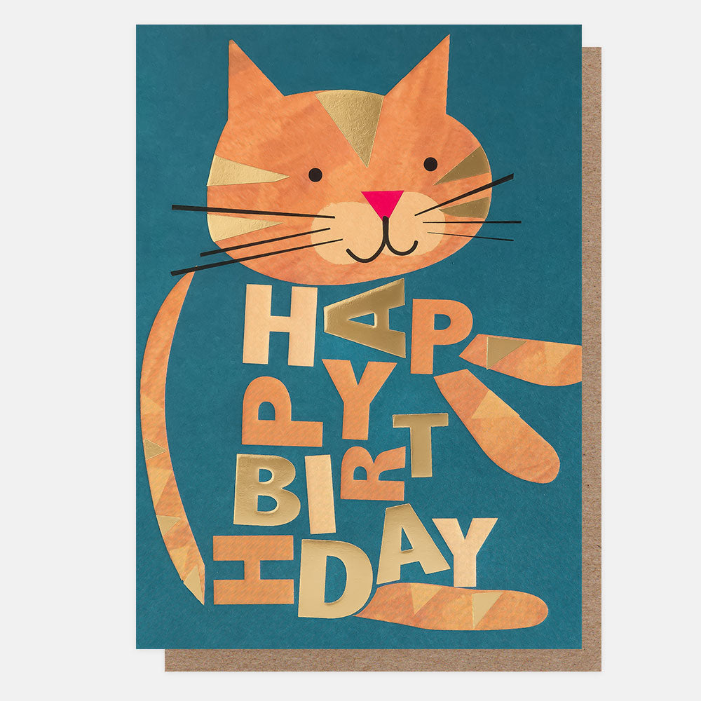 LET002-Caroline G-Happy Birthday Ginger Cat-Card-Letter Box