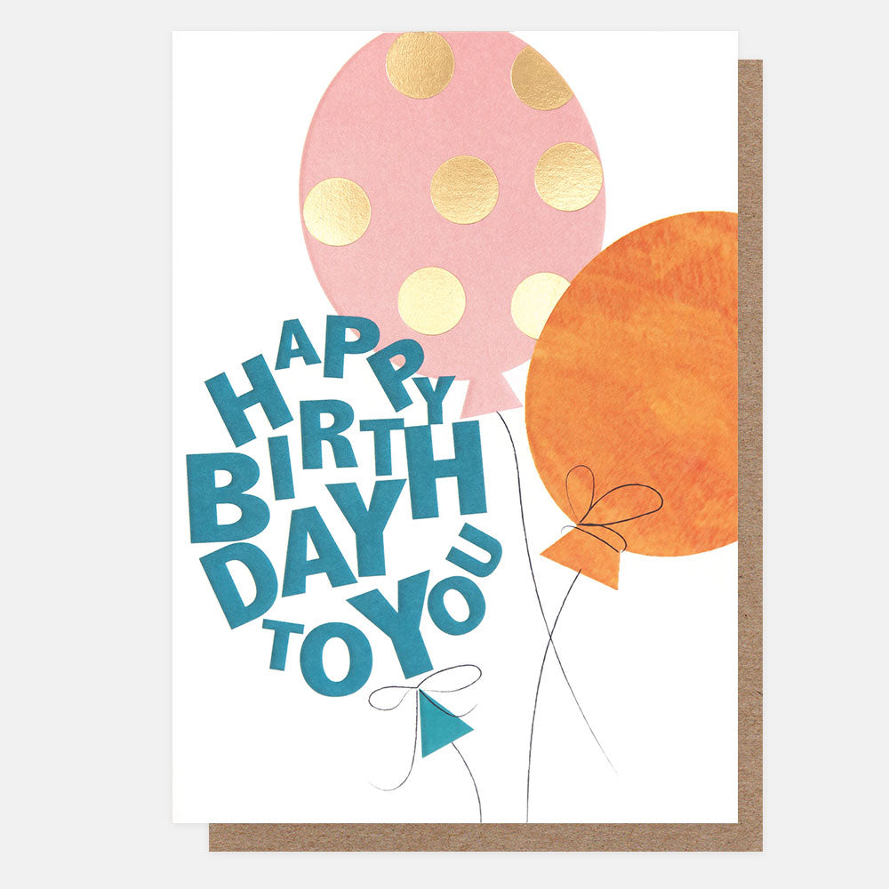 LET007-Caroline G-Happy Birthday To You Balloons-Card-Letter Box