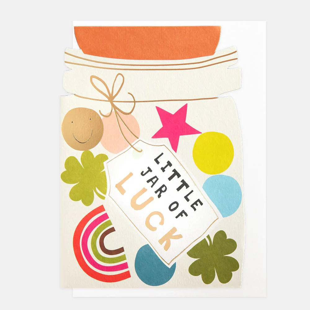 LIT005-Caroline G-Colourful Jar Of Luck-Card-Little Treats