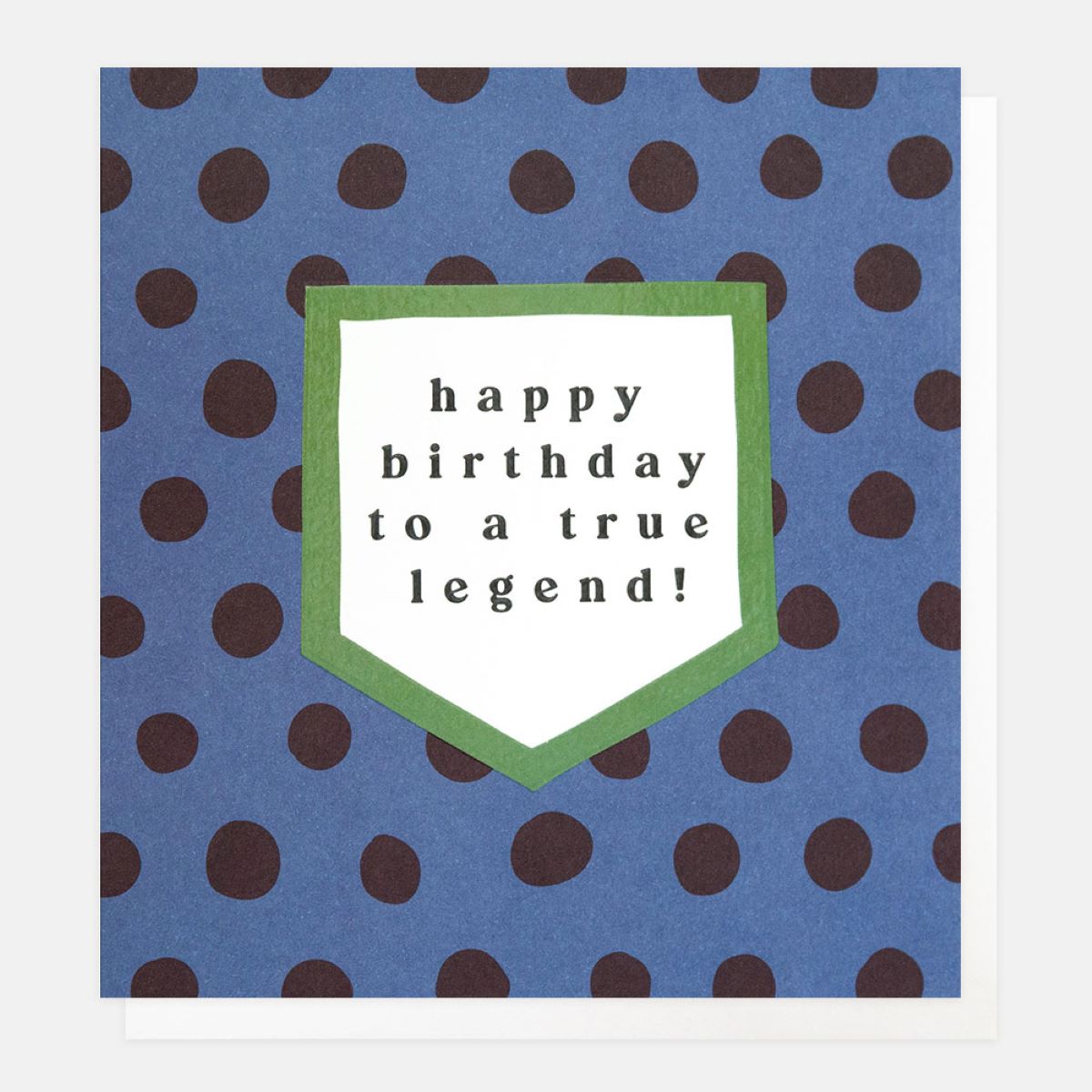 LOM005-Caroline G-Happy Birthday To A True Legent Burgundy And Blue Spot-Card-Lots Of Love