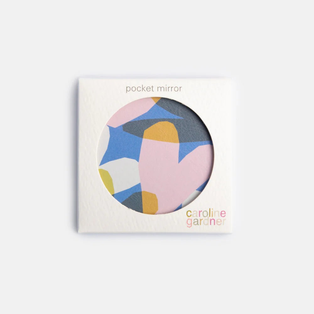 PKM157-Caroline G-Confetti Hearts Round Pocket Mirror-Mirror-Accessories