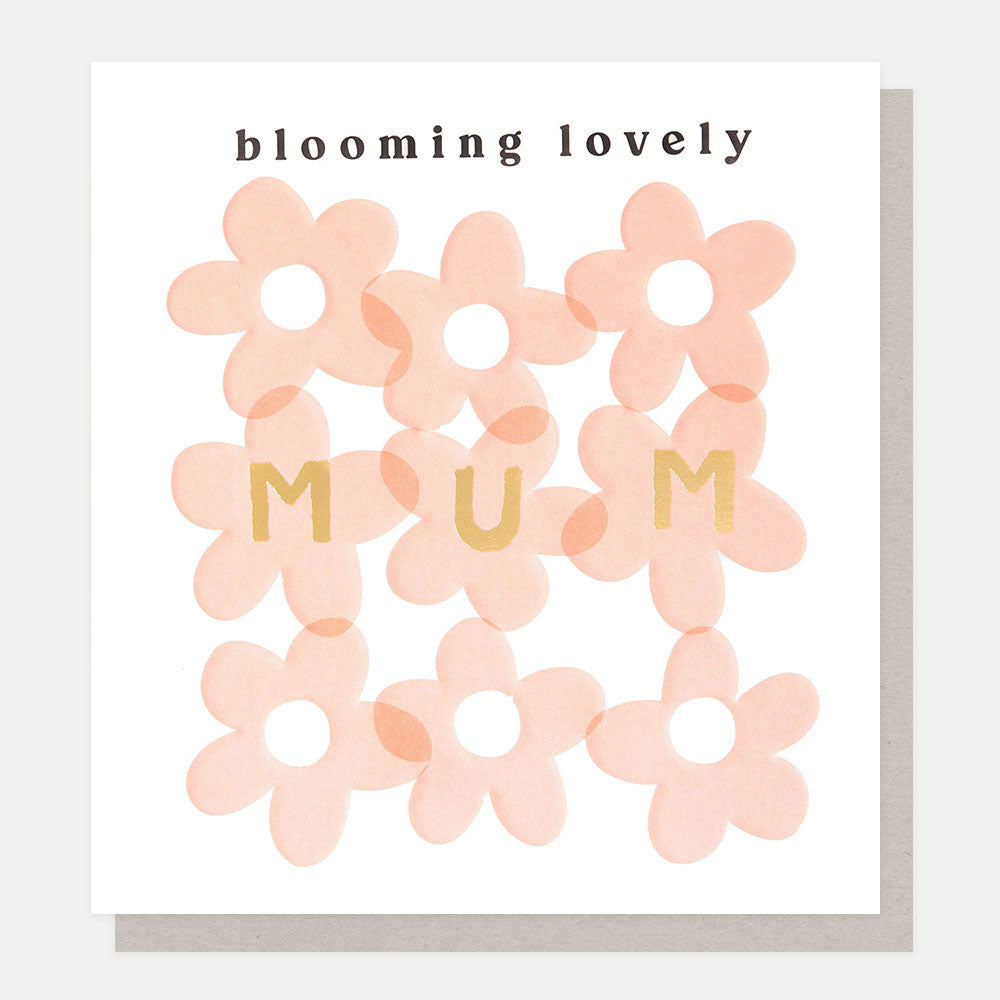 REL018-Caroline G-Blooming Lovely Mum Simple Flower Pattern-Card-