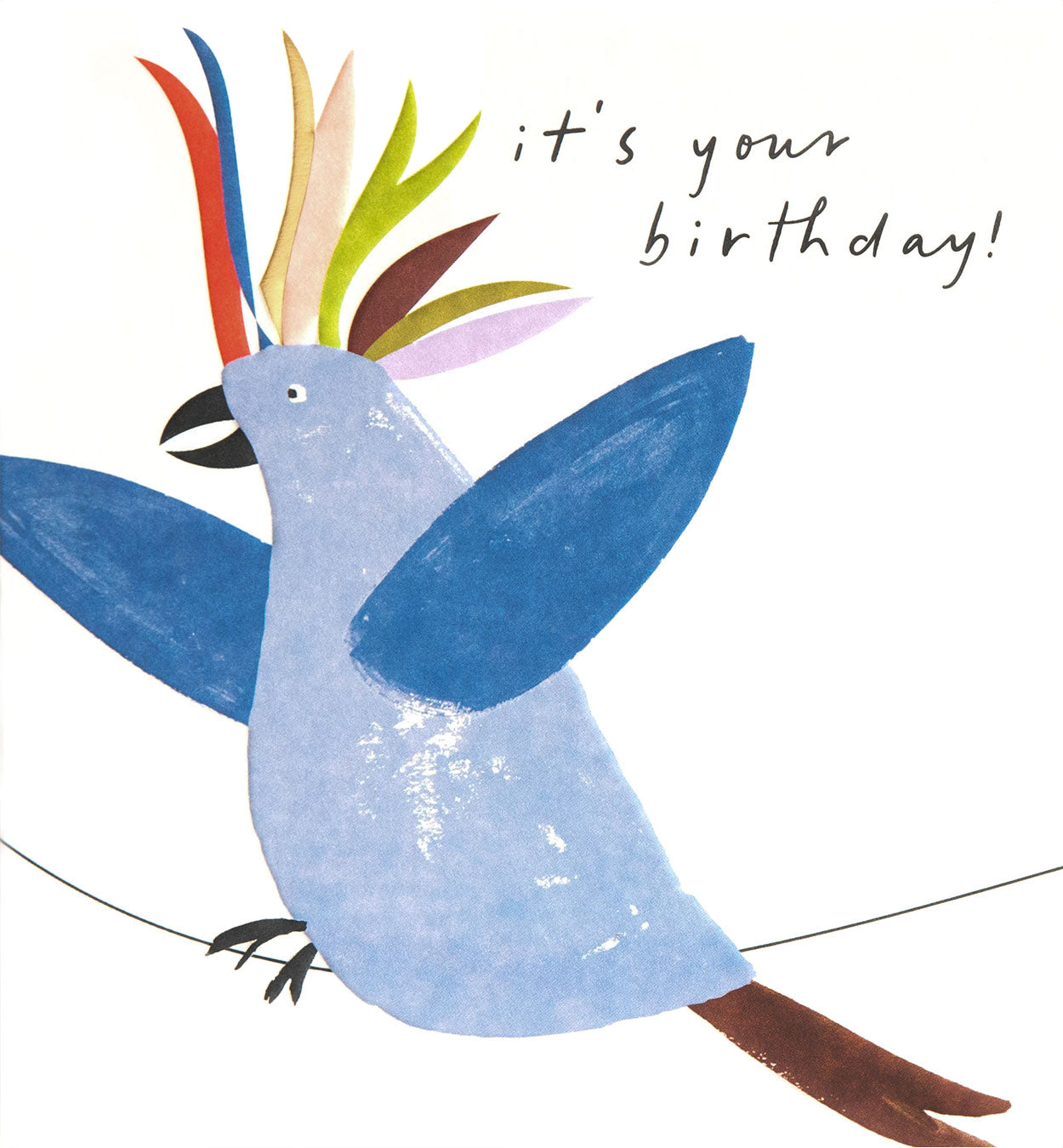 SHW018-Caroline G-It'S Your Birthday! Parrot On String-Card-