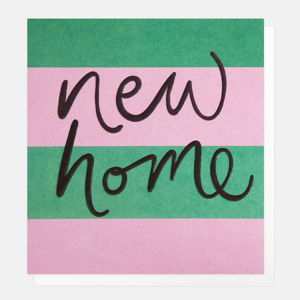 SIP006-Caroline G-New Home Pink And Green Stripe-Card-Stripe