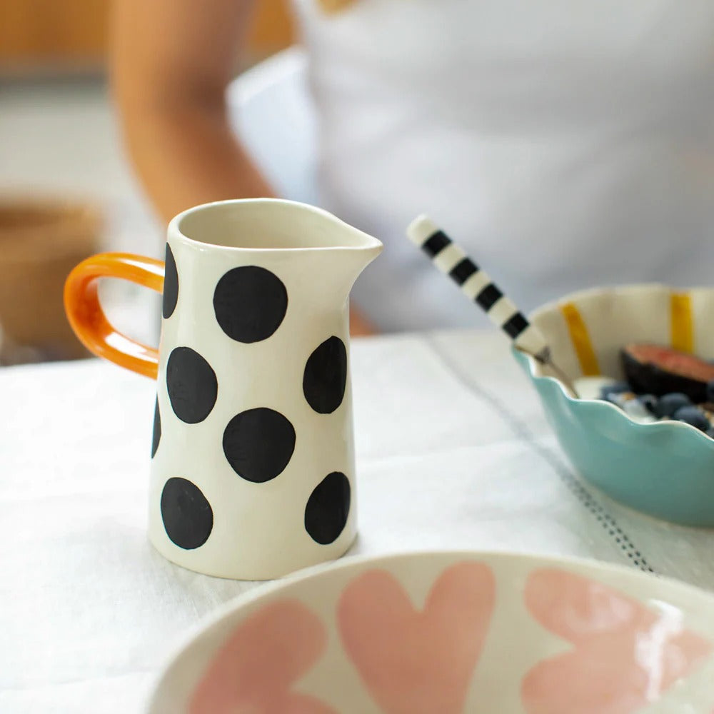 SJH100-Caroline G-Mono Spot Small Jug With Handle-Jug-At Home