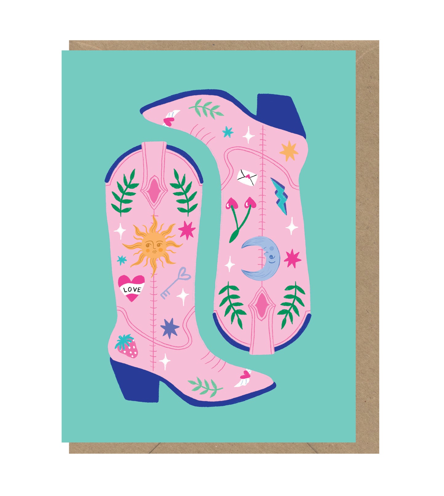 LITT010-Earlybird-Cowboy Boots-Card-Little Trinkets
