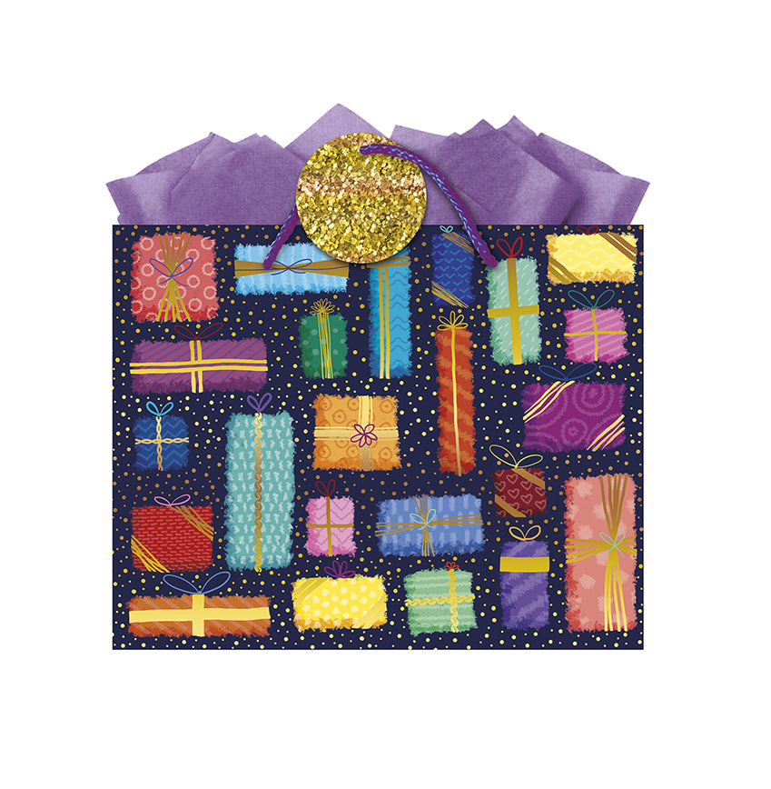 9605770801-Editor Groupe-Sorpresahz-Horizontal Medium Bag 25X20Cm-Xmas Gift Bag