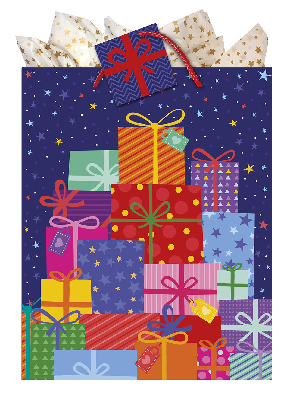 9605770887-Editor Groupe-Just Happy-Large Bag 26X32Cm-Xmas Gift Bag