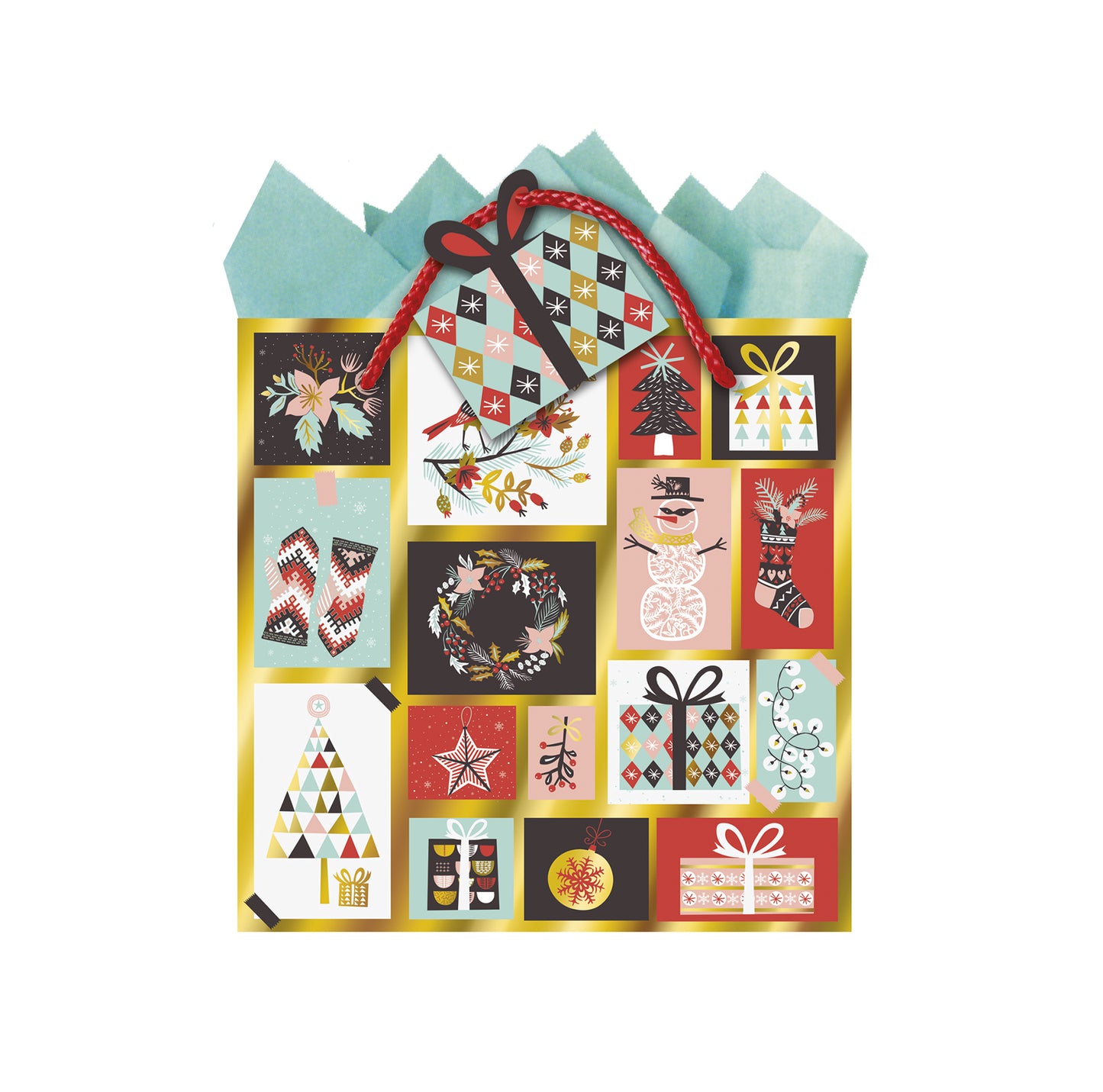 9613870715-Editor Groupe-Calendar-Small Square Bags 18X18Cm-Xmas Gift Bag