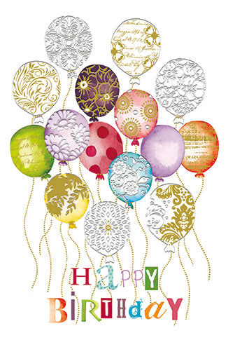 9919963026-Editor Groupe-Party Balloons-Card-Miniature Greeting Cards